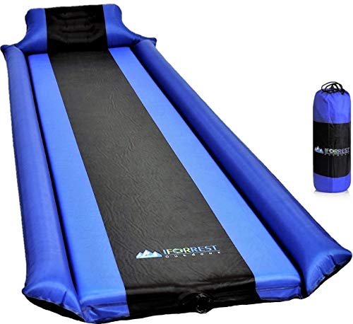 Product Cover IFORREST Sleeping Pad with Armrest & Pillow - Ultra Comfortable Self-Inflating Foam Air Mattress - is Ideal for Travel, Camping & Hiking, Backpacking, Cot, Hammock, Tent & Sleeping Bag! (Blue)