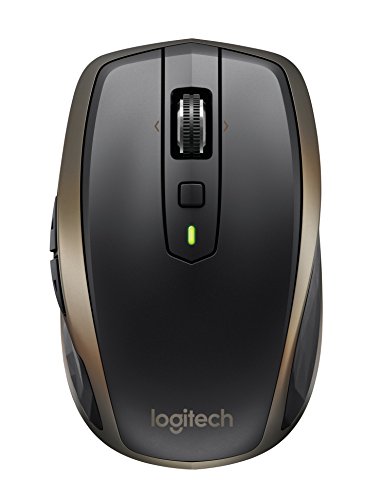 Product Cover Logitech MX Anywhere 2 Wireless Mouse - Use On Any Surface, Hyper-Fast Scrolling, Rechargeable, for Apple Mac or Microsoft Windows Computers and laptops, Meteorite