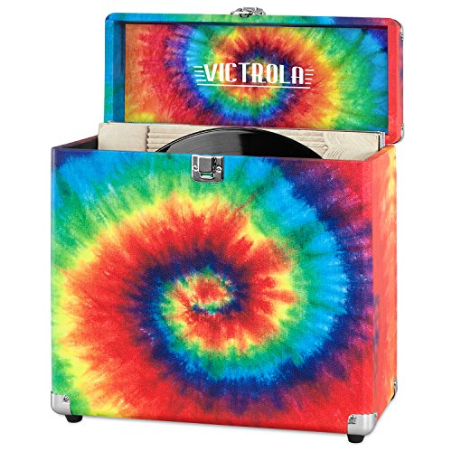 Product Cover Victrola Vintage Vinyl Record Storage Carrying Case for 30+ Records, Tie Dye