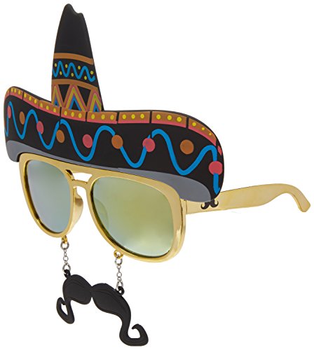 Product Cover Costume Sunglasses Sombrero Sun-Staches Party Favors UV400