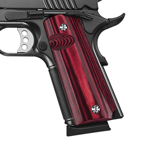 Product Cover Cool Hand 1911 Full Size High Polished Dymond Wood Grips, Free Screws Included, Mag Release, Ambi Safety Cut, Brand, Cherry Bomb, H1-S-C
