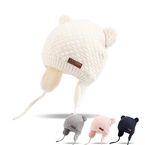 Product Cover XIAOHAWANG Baby Hat Cute Bear Toddler Earflap Beanie Warm for Fall Winter
