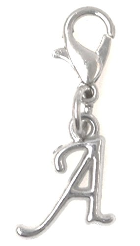 Product Cover It's All About...You! Letter, 26 Letter Options A-Z, Initial Stainless Steel Clasp Clip on Charm