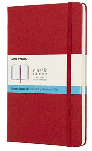 Product Cover Moleskine Classic Notebook, Large, Dotted, Red Scarlet, Hard Cover (5 x 8.25)