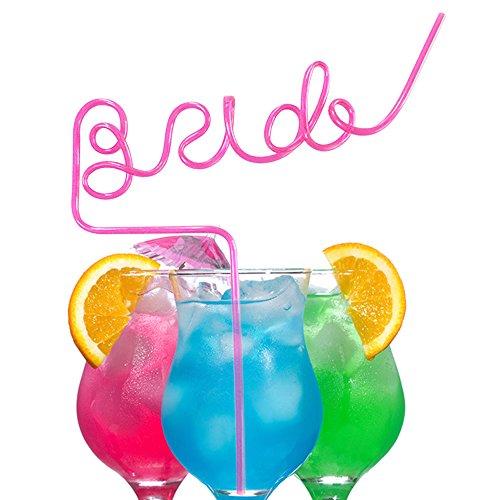Product Cover ADJOY Big Bride Sipping Straw for Bachelorette Party, Bridal, Hen, Bride to Be Party and Girls Night Out Party Favors Decoration - Best Bachelorette Party Supplies