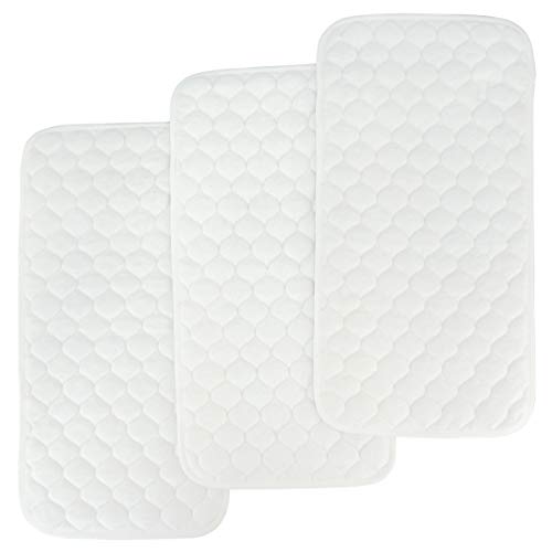 Product Cover Bamboo Quilted Thicker Waterproof Changing Pad Liners 3 Count by BlueSnail 13 X 27 INCH (white gourd pattern)