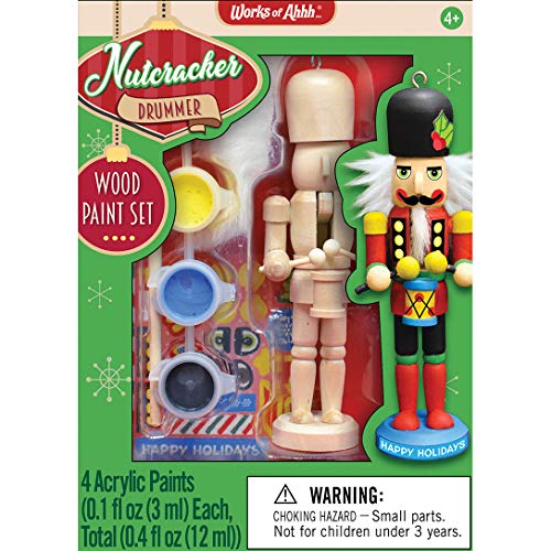 Product Cover MasterPieces Works of Ahhh Christmas Ornament Acrylic Paint Kit, Nutcracker Drummer, For Ages 4+