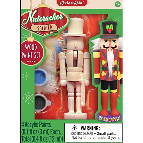 Product Cover MasterPieces Works of Ahhh Christmas Ornament Acrylic Paint Kit, Nutcracker Soilder, For Ages 4+