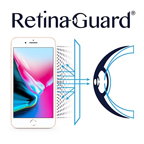 Product Cover RetinaGuard iPhone 8 Plus Anti Blue Light Screen Protector (Transparent), SGS and Intertek Tested, Blocks Excessive Harmful Blue Light, Reduce Eye Fatigue and Eye Strain