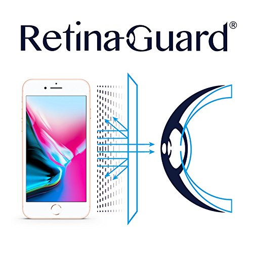 Product Cover RetinaGuard iPhone 8 Anti Blue Light Screen Protector (Transparent), SGS and Intertek Tested, Blocks Excessive Harmful Blue Light, Reduce Eye Fatigue and Eye Strain