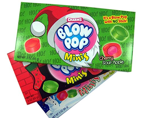 Product Cover Charms Blow Pops Minis Christmas Stocking Stuffer Box, 3 oz (Pack of 3)