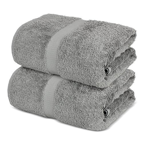 Product Cover Towel Bazaar 100% Turkish Cotton Bath Sheets, 700 GSM, 35 x 70 Inch, Eco-Friendly (2 Pack, Gray)