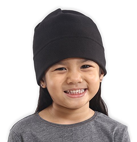 Product Cover Tough Headwear Kids Fleece Winter Beanie Hat - Cold Weather Midweight Beanie for Girls & Boys - Ultimate Thermal Retention and Performance Stretch - Thick & Soft Fleece to Keep Your Children Warm