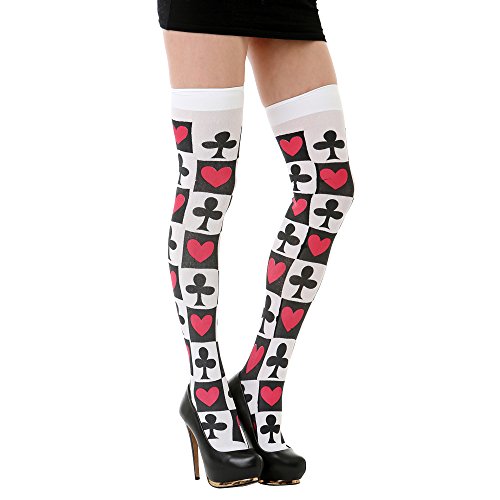 Product Cover Suited White Thigh-High Halloween Adult Women's Cosplay Costume Tights