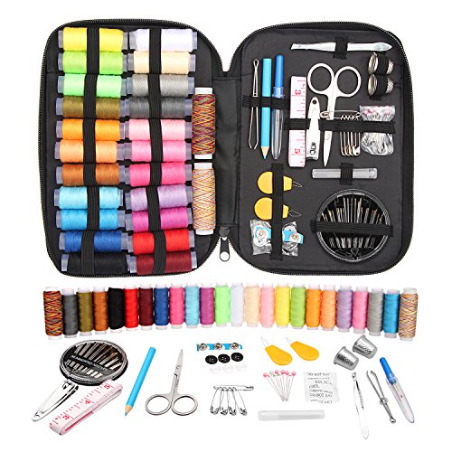 Product Cover Sewing Kit with Over 97 Premium Sewing Accessories,Travel Sewing Kits with Scissors, Needles, Nail Clipper and Much More,Perfect for Beginners/Adults/Kids,Best Gift Sewing Supplies