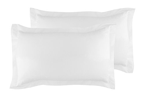 Product Cover La Vie Moderne Premium 400 Thread Count Pure Cotton Pillow Shams | Set of 2 | Queen/White