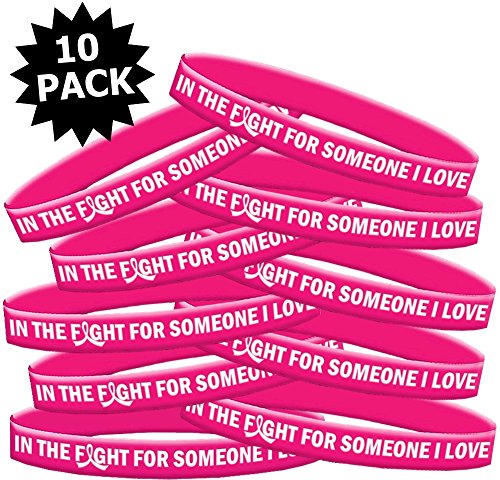 Product Cover in The Fight for Someone I Love Silicone Wristband Bracelet 10-Pack (Assorted Colors)