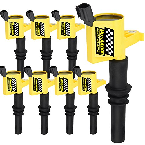 Product Cover Motovecor Ignition Coil Pack DG511 Straight Boot 15% More High Energy for Ford F150 F-150 F250 Expedition Explorer Mustang Lincoln Mercury 5.4L 4.6L 6.8L V8 V10 with DG511 C1541 FD508 - Upgrade 8Pack