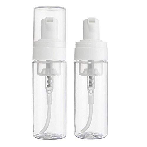 Product Cover GOOTRADES 2 Pack Clear Plastic Foamer Bottle Pump Mini Travel Size Soap Dispenser,50 ml/1.7 oz