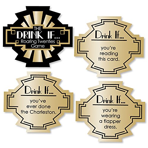 Product Cover Drink If Game - Roaring 20's - 1920s Art Deco Jazz Party Game - 2020 Graduation and Prom Party - 24 Count