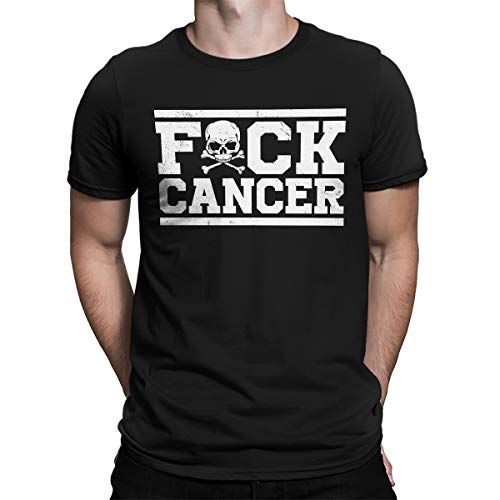 Product Cover SpiritForged Apparel Fuck Cancer Skull & Crossbones Men's T-Shirt