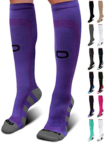 Product Cover Crucial Compression Socks for Men & Women (20-30mmHg) - Best Graduated Stockings for Running, Athletic, Travel, Pregnancy, Maternity, Nurses, Medical, Shin Splints, Support, Circulation & Recovery