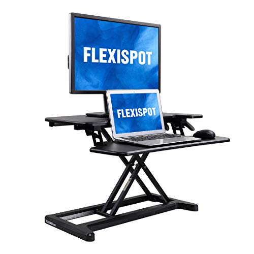 Product Cover FlexiSpot Stand Up Desk Converter -28 Inches Standing Desk Riser with Deep Keyboard Tray for Laptop (28