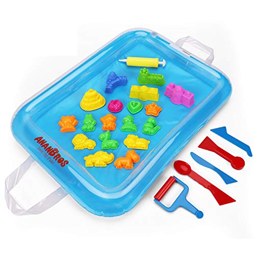 Product Cover AnanBros 23 Pieces Beach Sand Toys Set, Sand Molds and Tools Kit Plus Sand Tray Mat, Magic Molding Toys Sandbox Toys for Kids, Toddlers - Compatible with Play Sand and Molding Sand