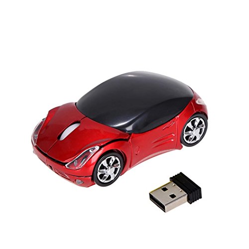 Product Cover MChoice 2.4GHz 1200DPI Car Shape Wireless Optical Mouse USB Scroll Mice for Tablet Laptop Computer (Red)