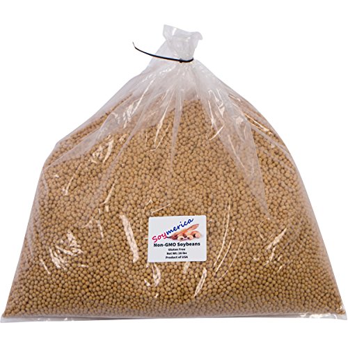 Product Cover Soymerica Non-GMO Soybeans - 28 Lbs (Newest Crop). Identity Preserved (IP). Great for Soy Milk and Tofu. 100% Product of USA