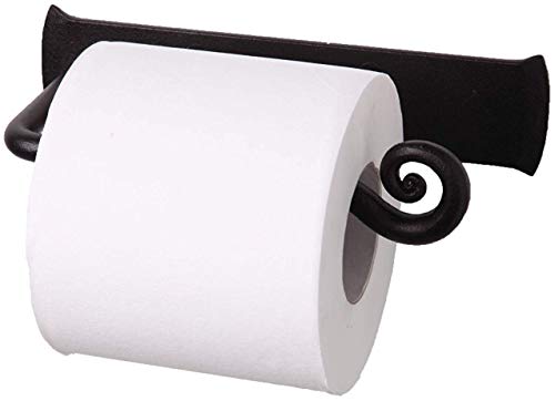Product Cover RTZEN Wrought Iron Toilet Paper Holder | Black TP Roll Hanger | Wall Mount Handmade Roll Hanger D'cor