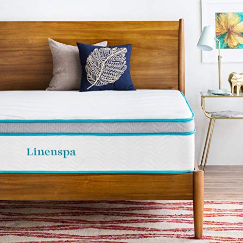 Product Cover LINENSPA 12 Inch Gel Memory Foam Hybrid Mattress - Ultra Plush - Individually Encased Coils - Sleeps Cooler Than Regular Memory Foam - Edge Support - Quilted Foam Cover - King