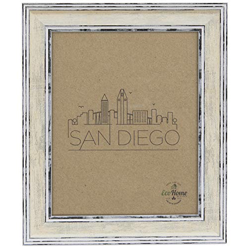Product Cover 5x7 Picture Frame Distressed Cream - Mount Desktop Display, Frames by EcoHome