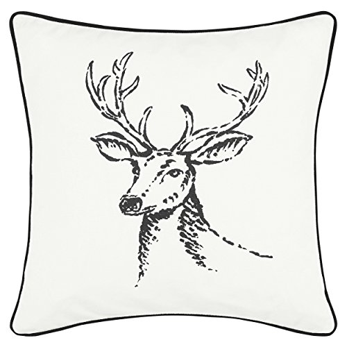 Product Cover Eddie Bauer Winter Morning Stag Throw Pillow, 20x20, Black