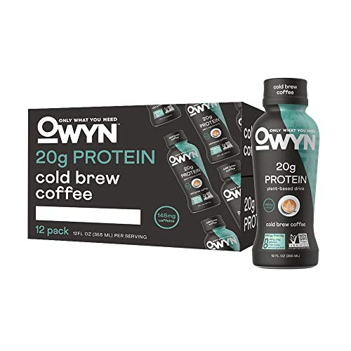Product Cover OWYN, Vegan Protein Shake, Cold Brew Coffee,12 Fl Oz (Pack of 12), 100-Percent Plant-Based, Dairy-Free, Gluten-Free, Soy-Free, Tree Nut-Free, Egg-Free, Allergy-Free, Vegetarian, Kosher