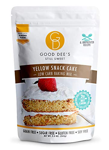 Product Cover Good Dee's Yellow Snack Cake Mix- Low carb, Sugar free, gluten free, grain free, Atkins friendly, Diabetic friendly, WW friendly, 12 servings