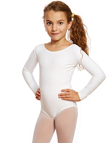 Product Cover Leveret Girls Leotard Basic Long Sleeve Ballet Dance Leotard (2T-14 Years) Variety of Colors
