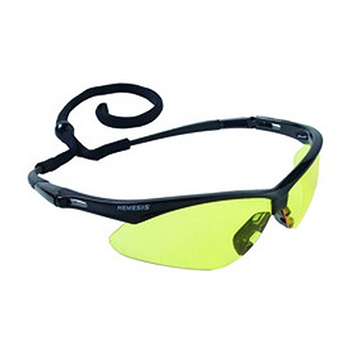 Product Cover KIM CLARK 25659 Jackson V30 Nemesis Safety Glasses, 100% Polycarbonate Lens, Standard, Black/Amber