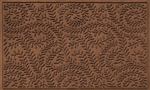 Product Cover Bungalow Flooring Waterhog Indoor/Outdoor Doormat, 3' x 5',, Skid Resistant, Easy to Clean, Catches Water and Debris, Boxwood Collection, Dark Brown