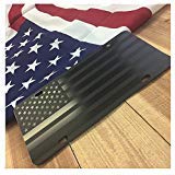 Product Cover JASS GRAPHIX Hidden American Flag License Plate Matte Black on 1/8