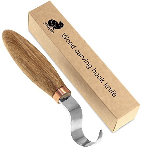 Product Cover BeaverCraft, Wood Carving Hook Knife for Carving Spoons Bowls kuksa and Cups - Right Handed Spoon Carving Tools - Basic Crooked Knife for Professional Spoon Carvers and Beginners