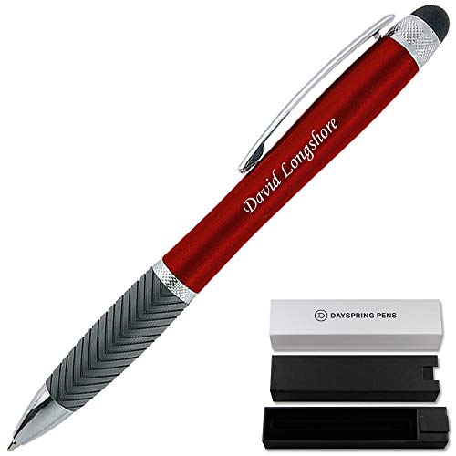 Product Cover Engraved Pen | Red Lumen Light Up Pen. A Gift Pen With Engraving That Lights Up! Personalized By Dayspring Pens. Customized Pen with Stylus.