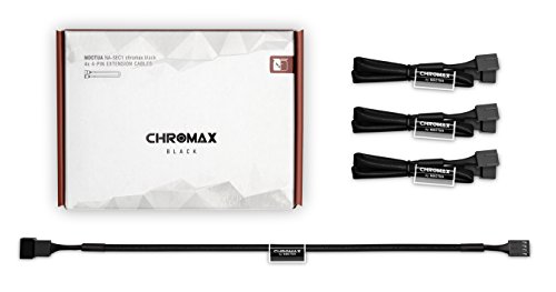 Product Cover Noctua NA-SEC1 chromax.Black, 3-Pin/4-Pin Extension Cables (30cm, Black)