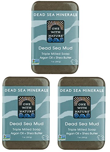 Product Cover DEAD SEA Salt Mud SOAP 3 PK, Dead Sea Salt, Shea Butter, Argan Oil, Magnesium, Sulfur, Mineral Soap. All Skin Types, Problem Skin. Acne, Eczema, Psoriasis, Natural, Therapeutic, Antibacterial - 7 oz
