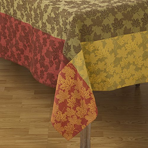 Product Cover Occasion Gallery Multi Color Fall Leaf Holiday Thanksgiving Harvest Foliage Cotton Tablecloth, 70