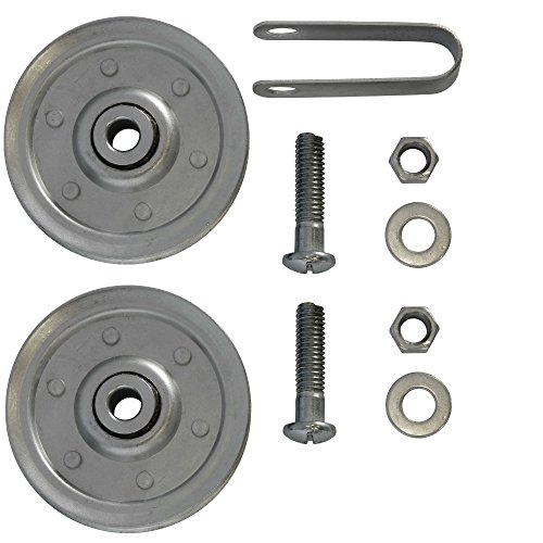 Product Cover Ideal Security SK7117 Garage Door Fork and Bolts 3 inch Pulleys, 2 Piece
