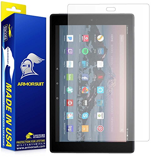Product Cover ArmorSuit All-New Fire HD 10 (7th Generation) Anti-Glare Screen Protector Max Coverage MilitaryShield Screen Protector for Fire HD 10 (7th Generation) - Matte