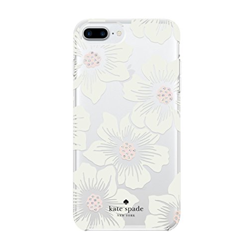 Product Cover Incipio Apple iPhone 6 Plus/6S Plus/7 Plus/8 Plus Kate Spade Hard-Shell Case - Hollyhock Floral Clear/Cream with Stones