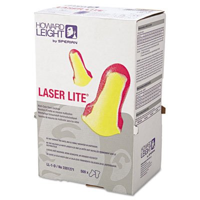Product Cover LL-1 D Laser Lite Single-Use Earplugs, Cordless, 32NRR, MA/YW, LS500, 500 Pairs
