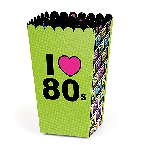 Product Cover 80's Retro - Totally 1980s Party Favor Popcorn Treat Boxes - Set of 12